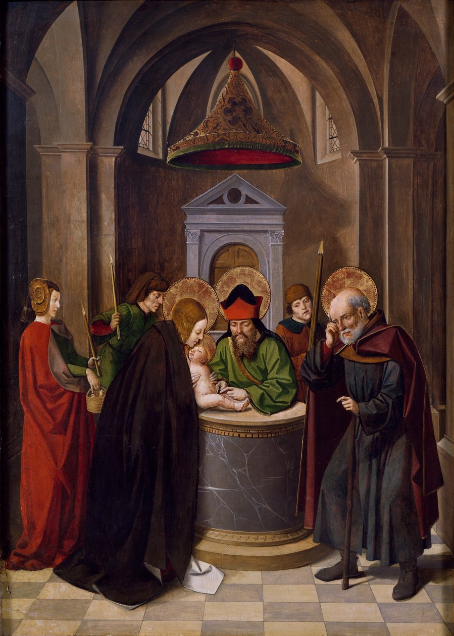 Obrzezanie Jezusa – Josse Lieferinxe (zmarł przed 1508) autorstwa Josse (fl.1493 1508) Lieferinxe