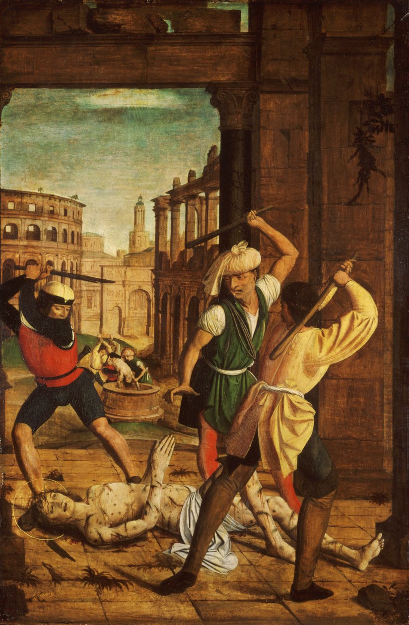 Męczeństwo św. Sebastiana, ok.1497 autorstwa Josse Lieferinxe