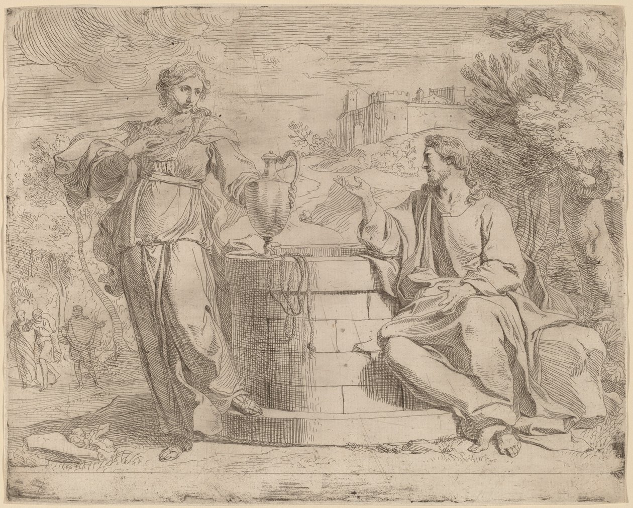 Chrystus i Samarytanka autorstwa Josse de Pape
