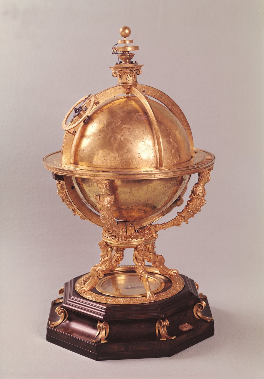 Kula niebieska, ok. 1580 (brąz złocony) autorstwa Jost Burgi
