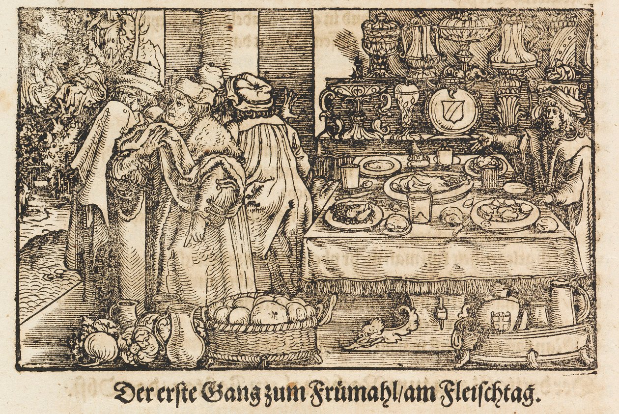 Nowa książka kucharska Marksa Rumpolta. Pierwsza ilustrowana niemiecka książka kucharska, 1604. autorstwa Jost Amman
