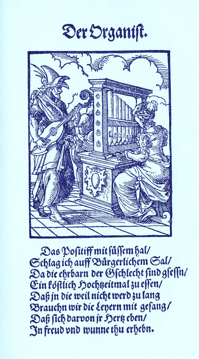 Organista autorstwa Jost Amman