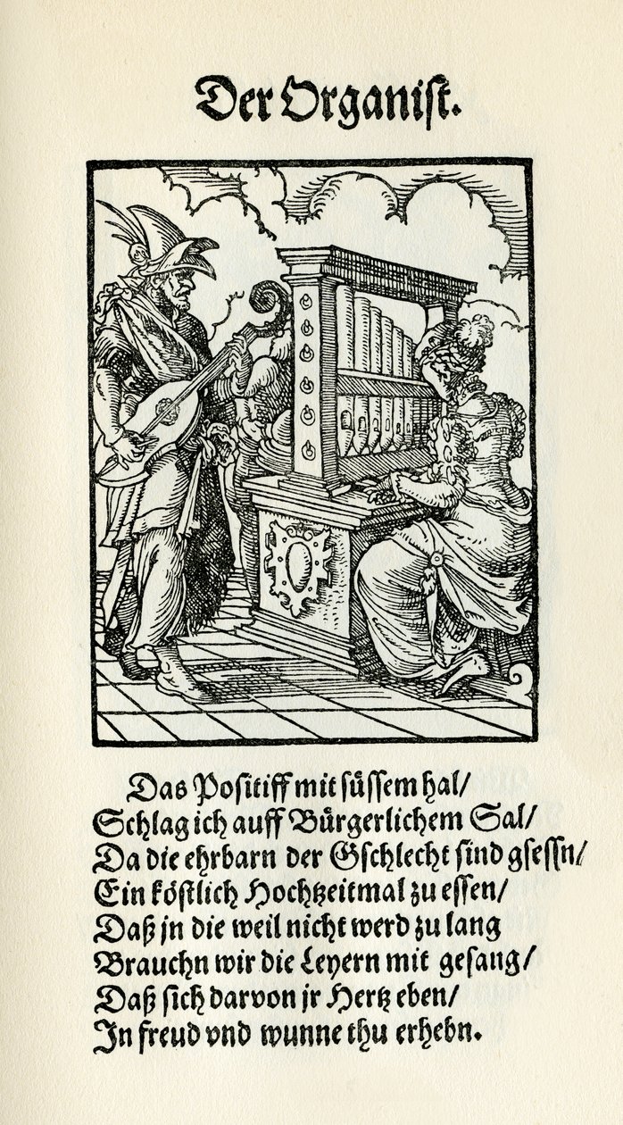 Organista autorstwa Jost Amman
