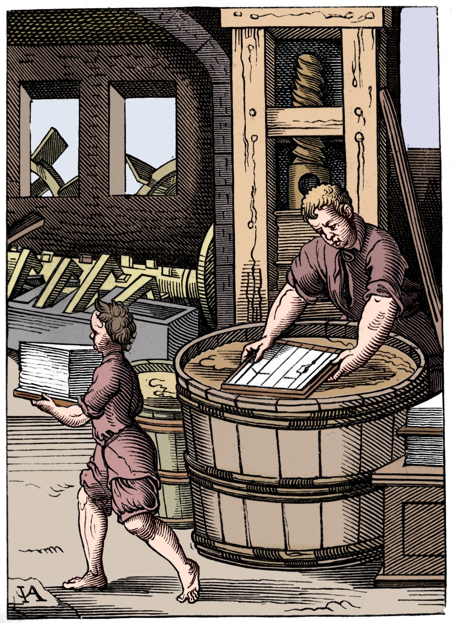 Papierniarz, XVI wiek, 1849 autorstwa Jost Amman