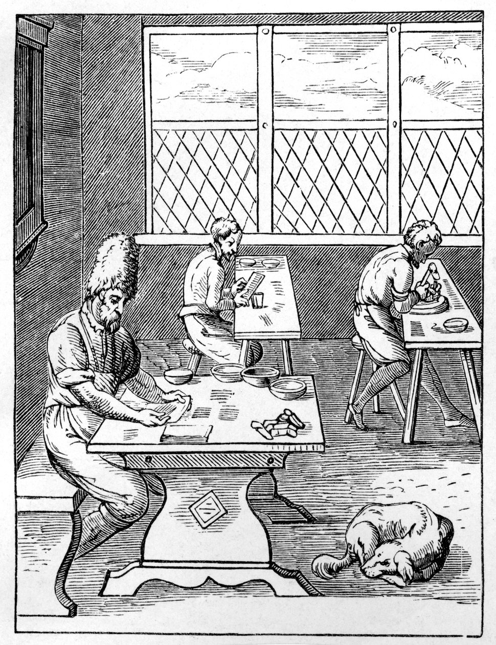 Szpilka i igła, c1559-1591 autorstwa Jost Amman