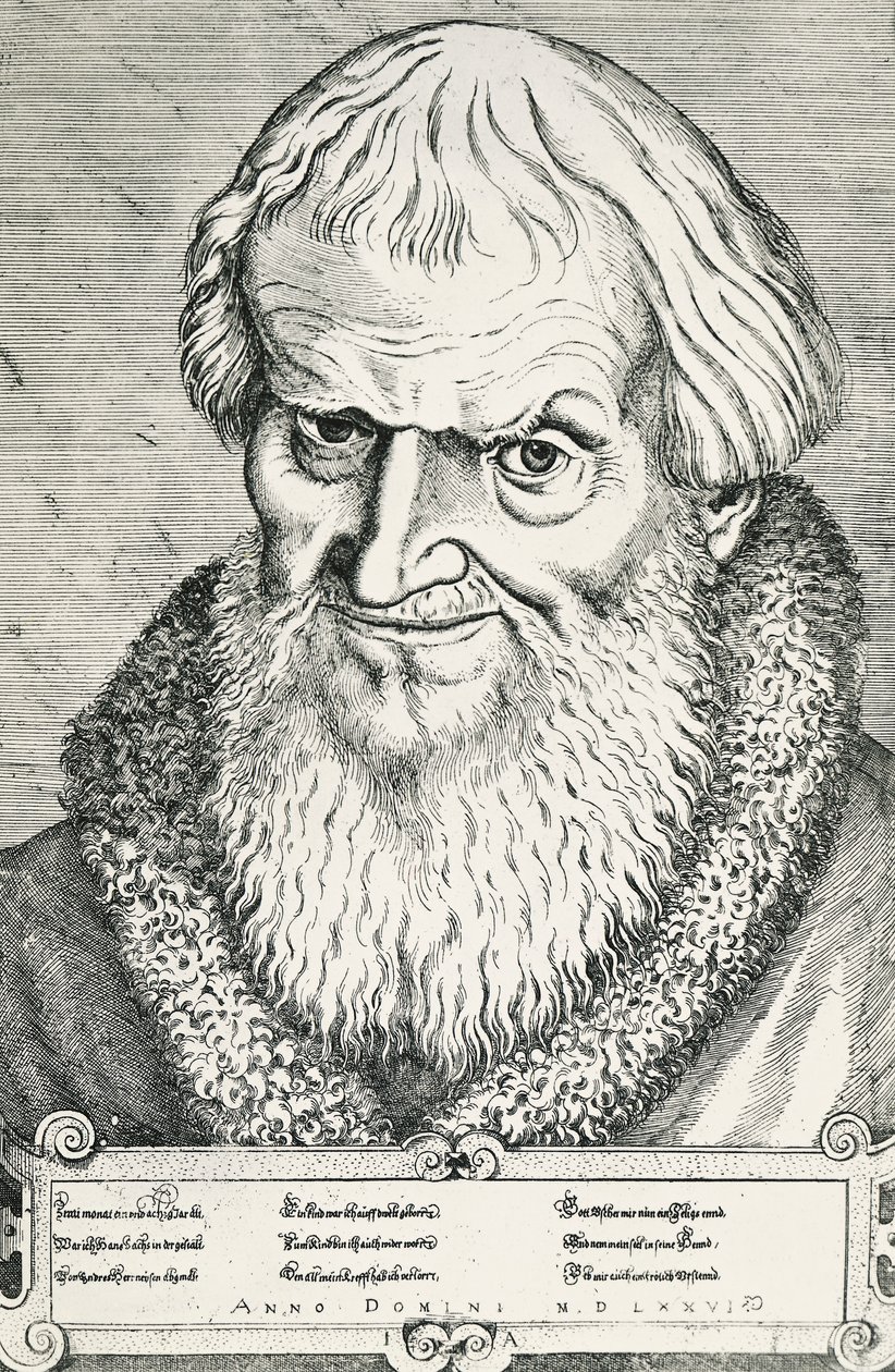 Portret Hansa Sachsa (Norymberga autorstwa Jost Amman