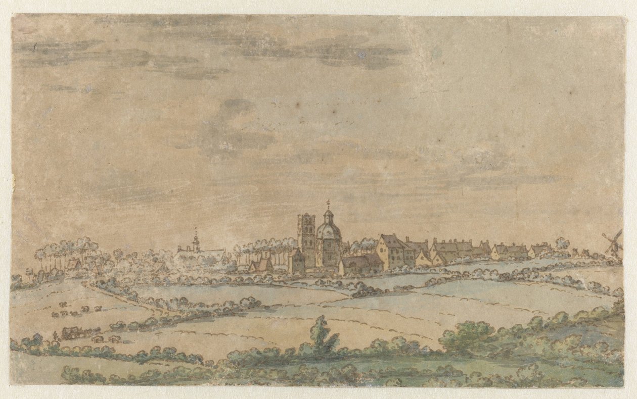 Widok na Scherpenheuvel, Brabancja Flamandzka autorstwa Josua de Grave (attributed to)