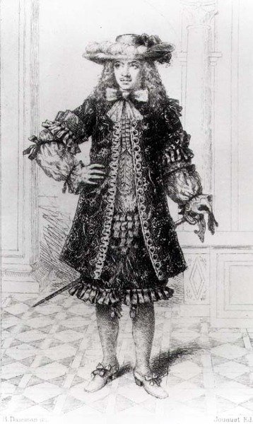 Moliere (1622-73) rytowane przez B. Damman autorstwa Jouaust Jouaust