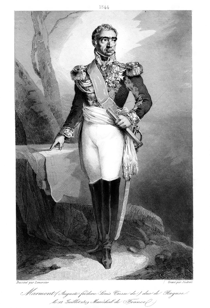 Auguste Frederic Louis Viesse de Marmont 1774-852, książę Ragusa i marszałek Francji, 1839. autorstwa Joubert
