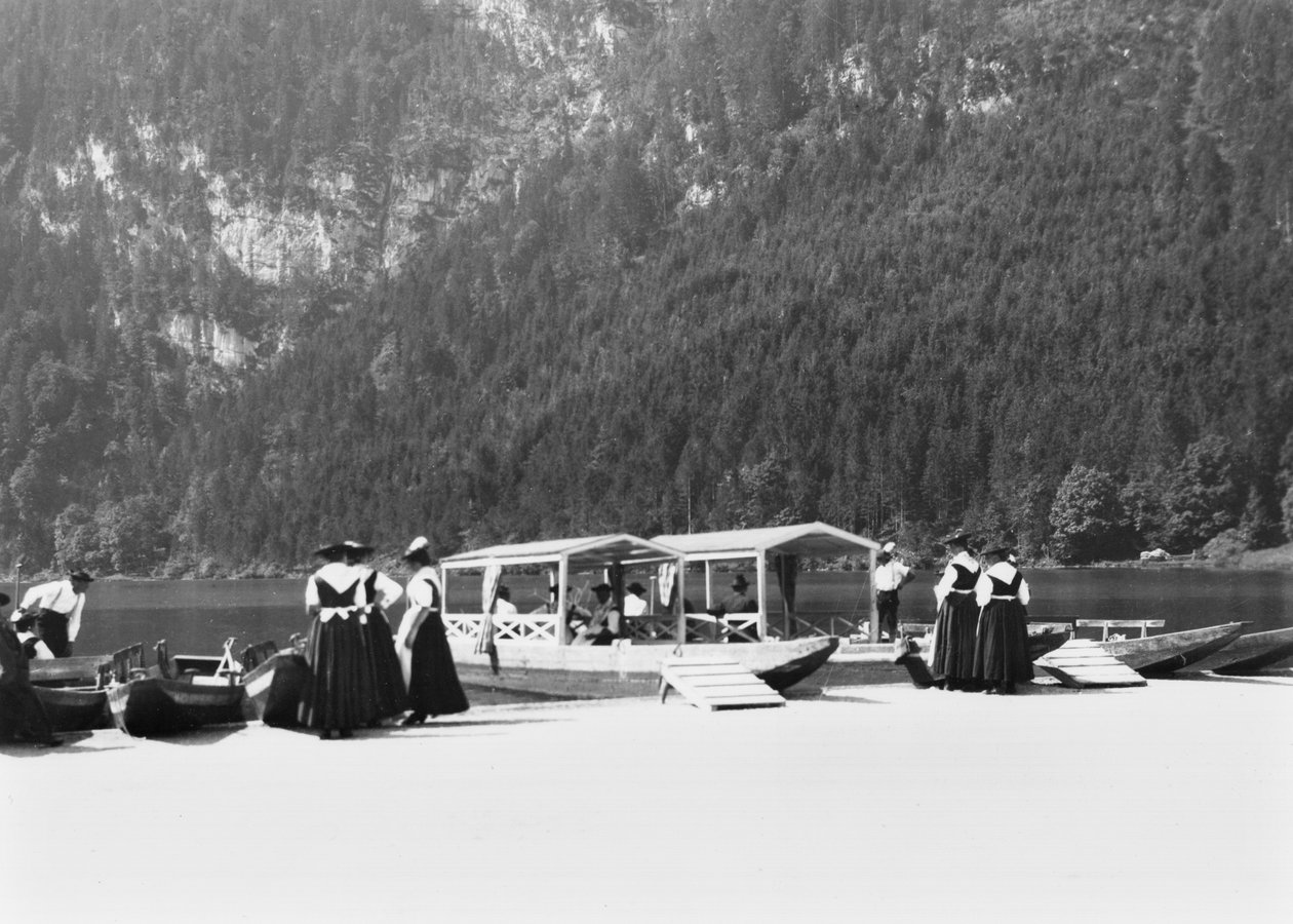 Łodzie w Königssee, ok. 1910 autorstwa Jousset
