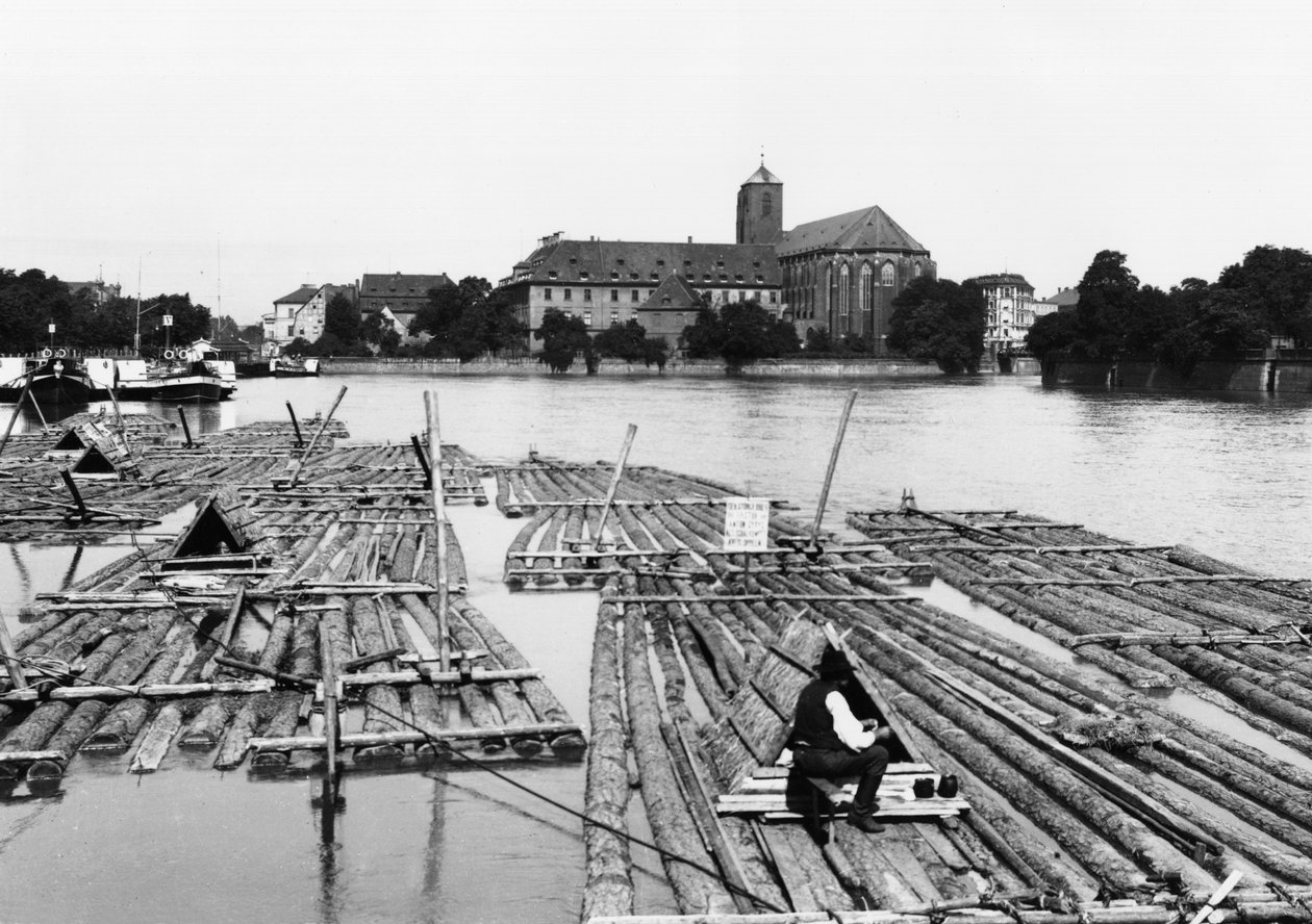 Odra w Breslau (dzisiejszy Wrocław) Polska, ok.1910 autorstwa Jousset