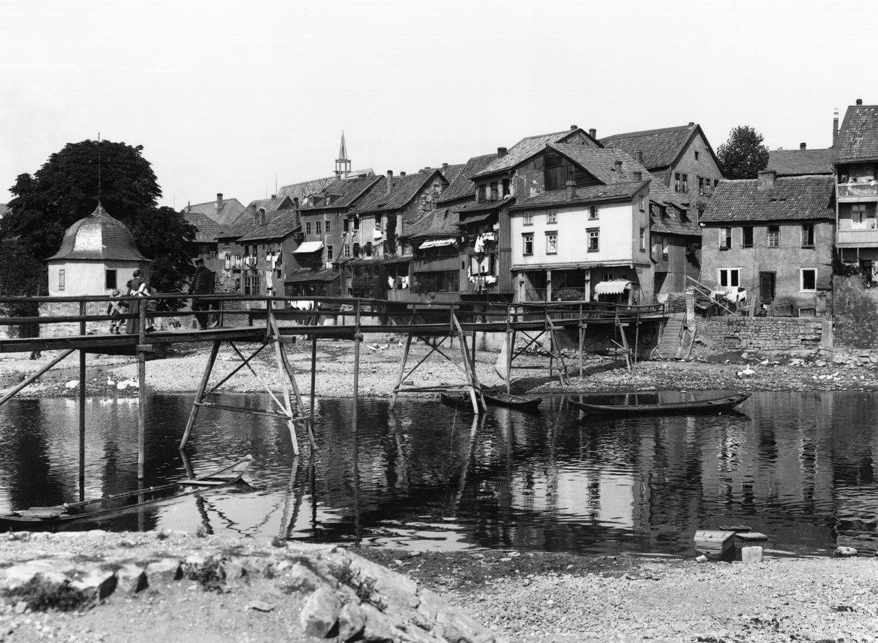 Rzeka Nahe, Bad Kreuznach, ok. 1910 autorstwa Jousset