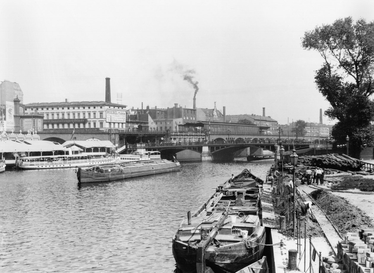 Widok na Szprewę, Berlin, ok. 1910 autorstwa Jousset