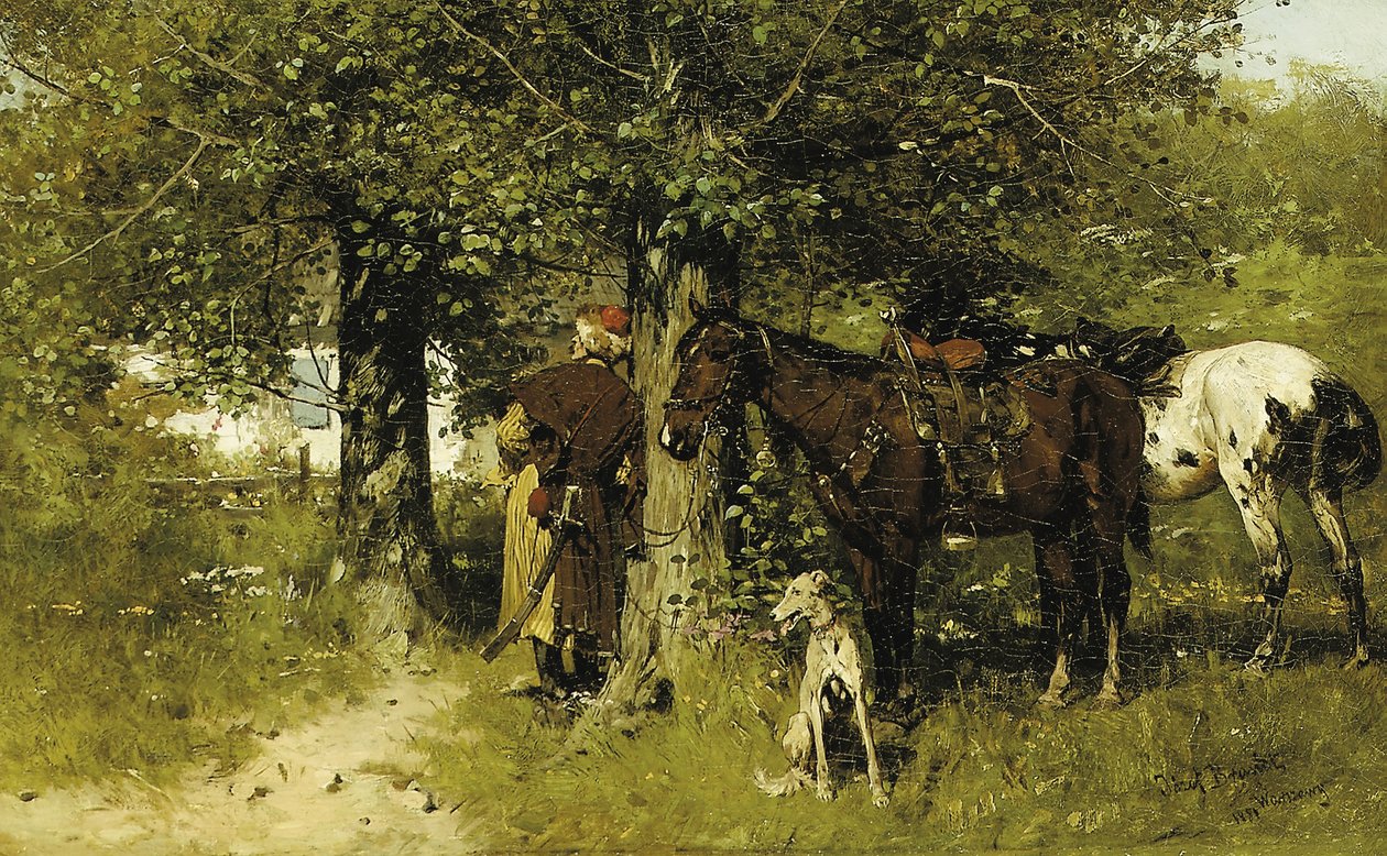 Spotkanie, 1881 autorstwa Jozef Brandt
