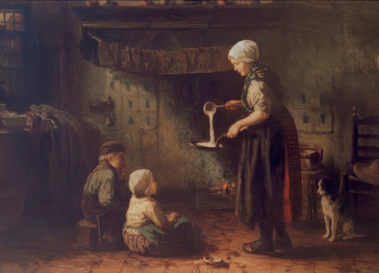 La Fête de Jeanne / Naleśnik autorstwa Jozef Israëls