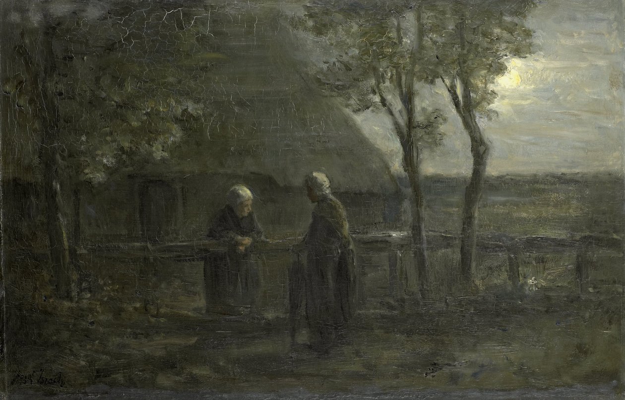 „Sąsiedzkie plotki” (tytuł oryginalny) autorstwa Jozef Israëls