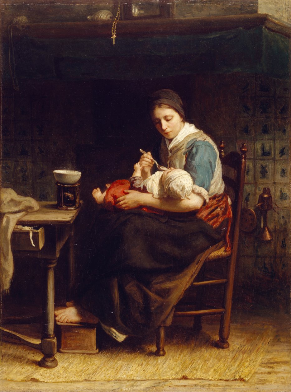 Chata Madonna, ok.1867 autorstwa Jozef Israëls