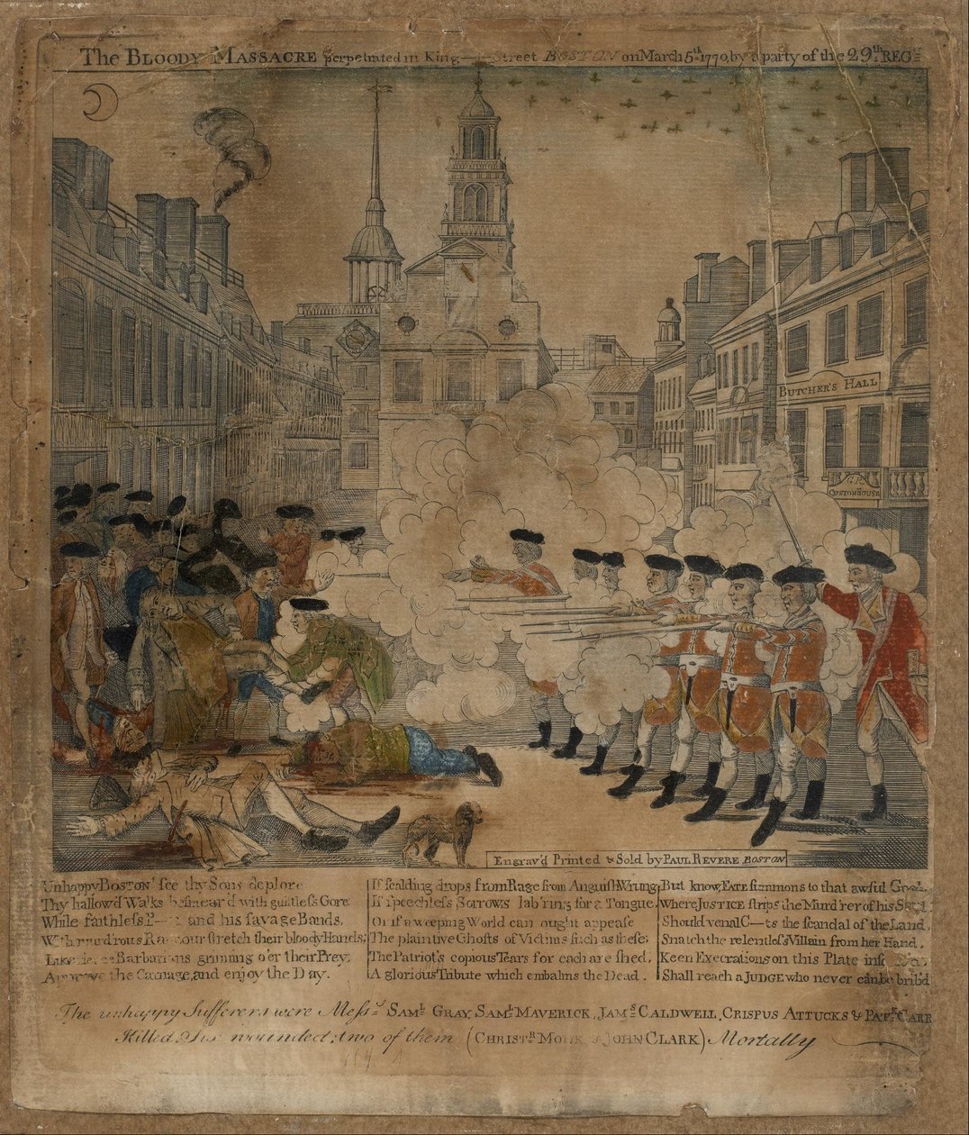 Krwawa masakra autorstwa Jr. Paul Revere