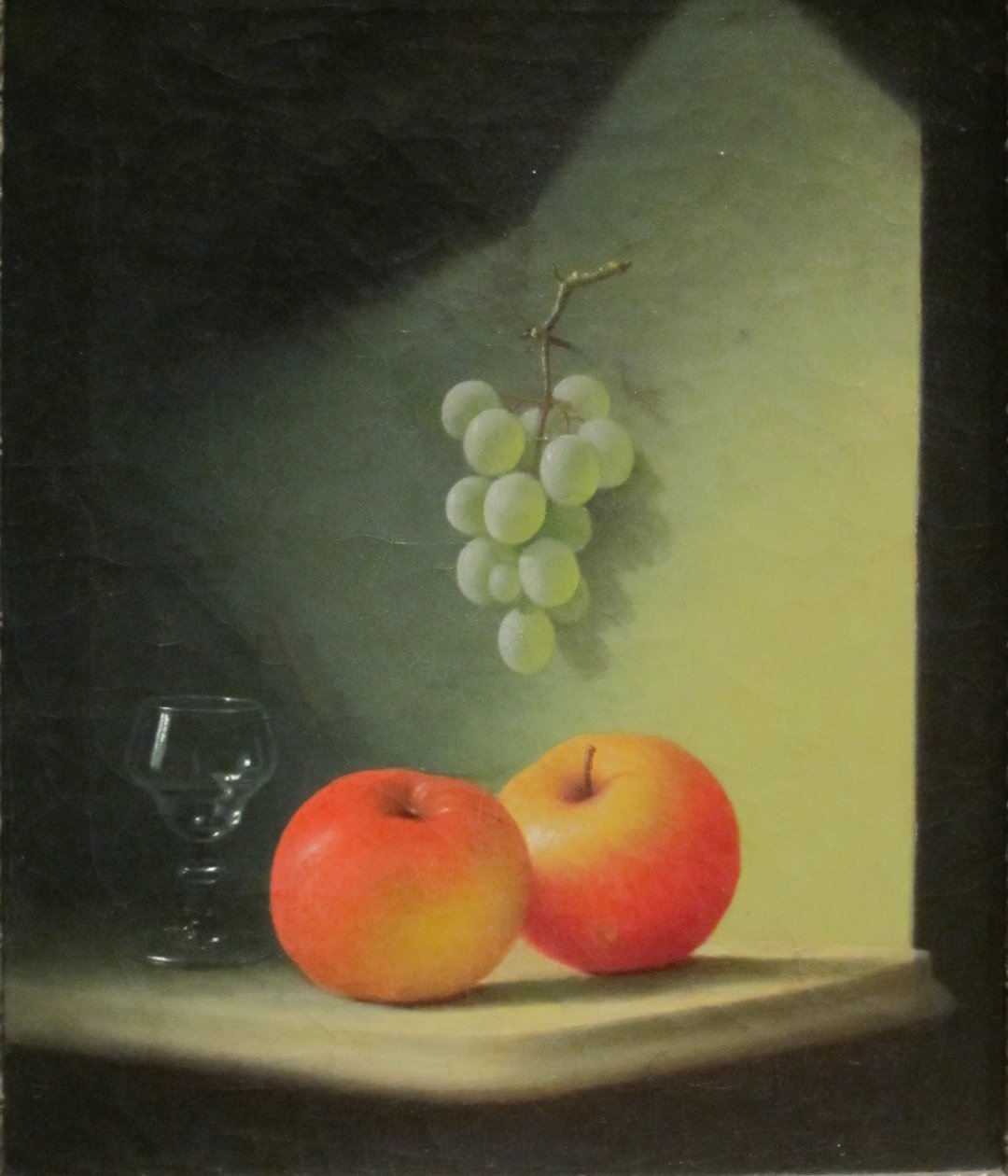 Martwa natura z jabłkami i winogronami autorstwa Jr. Edward Edmondson
