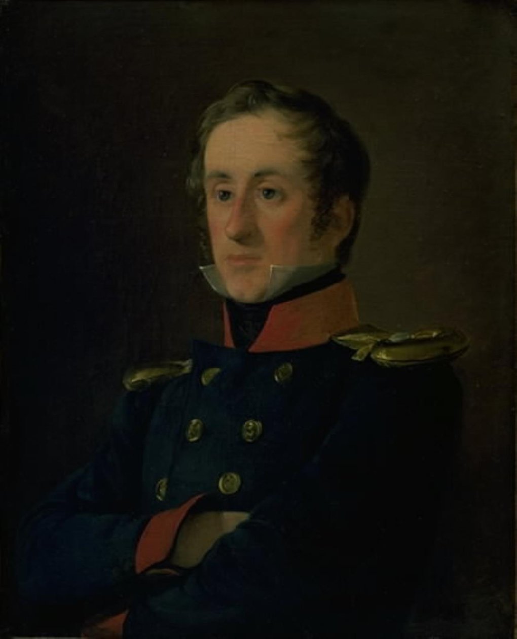 Malarz morski Emil Wilhelm Normann w mundurze oficera marynarki autorstwa Jørgen Roed