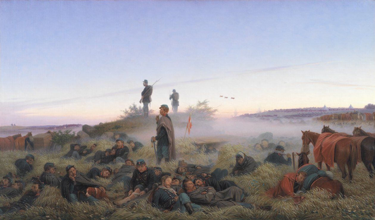 Poranek po bitwie pod Isted 25 lipca 1850 autorstwa Jørgen V. Sonne
