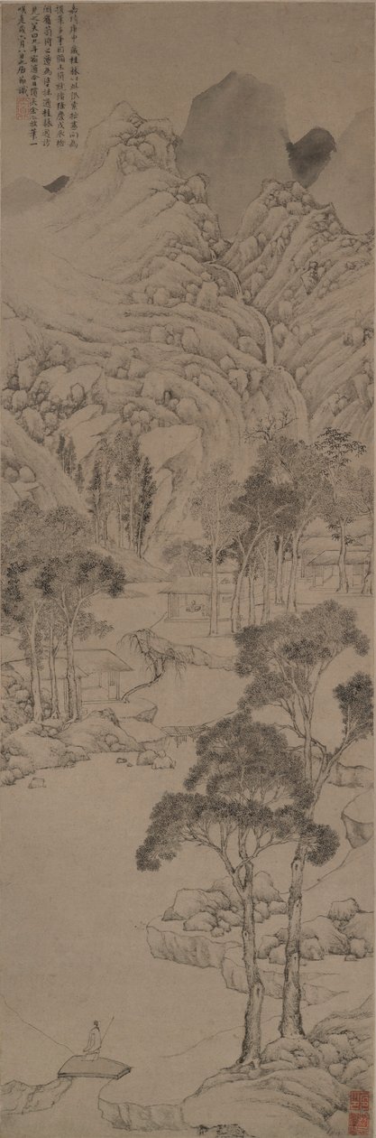 Krajobraz w stylu Wen Zhengming autorstwa Ju Jie