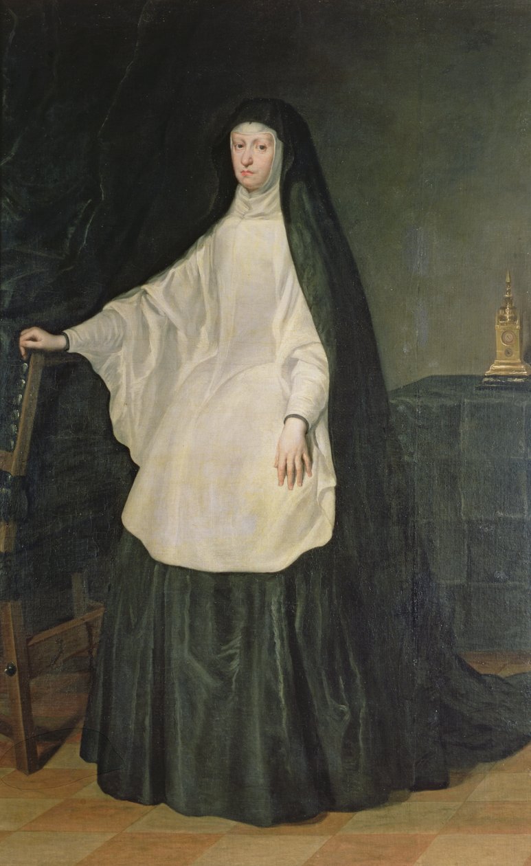 Królowa Mariana Austrii w żałobie autorstwa Juan Carreño de Miranda