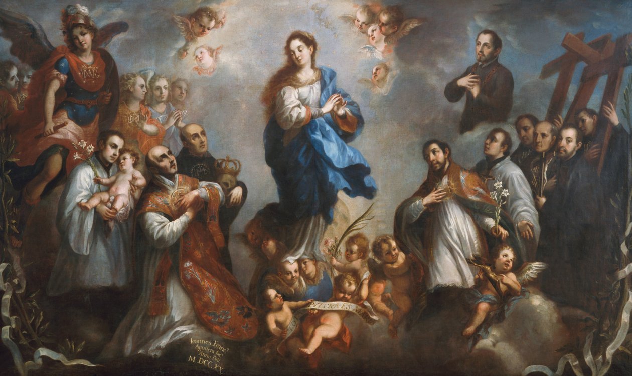 Niepokalane Poczęcie u jezuitów autorstwa Juan Francisco de Aguilera