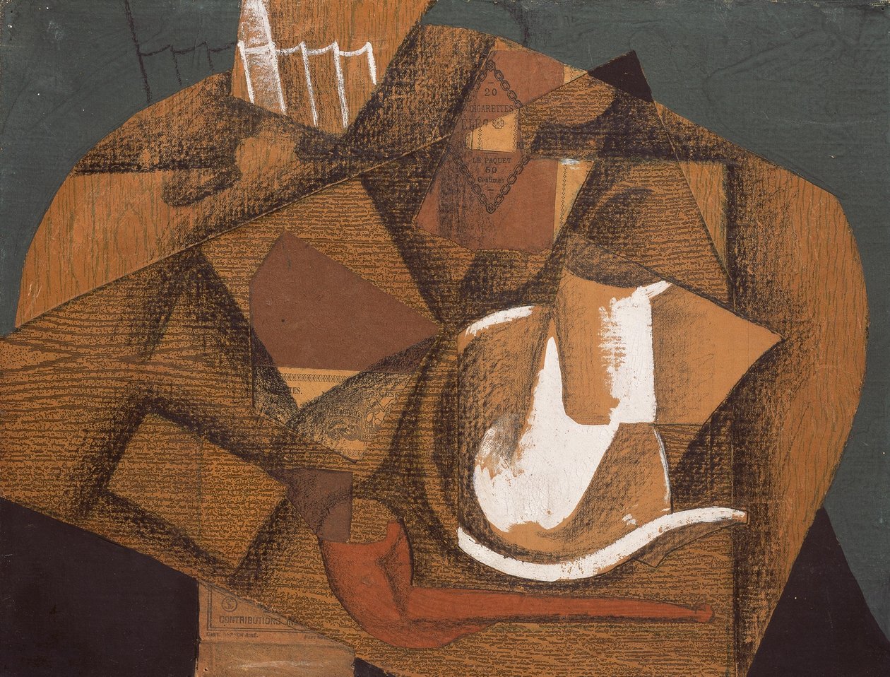 Kubek i fajka autorstwa Juan Gris