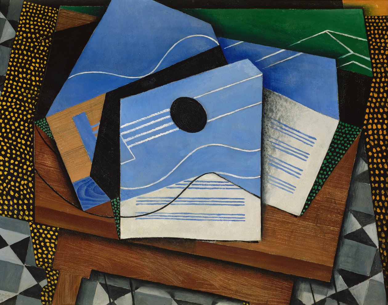 Gitara na stole autorstwa Juan Gris