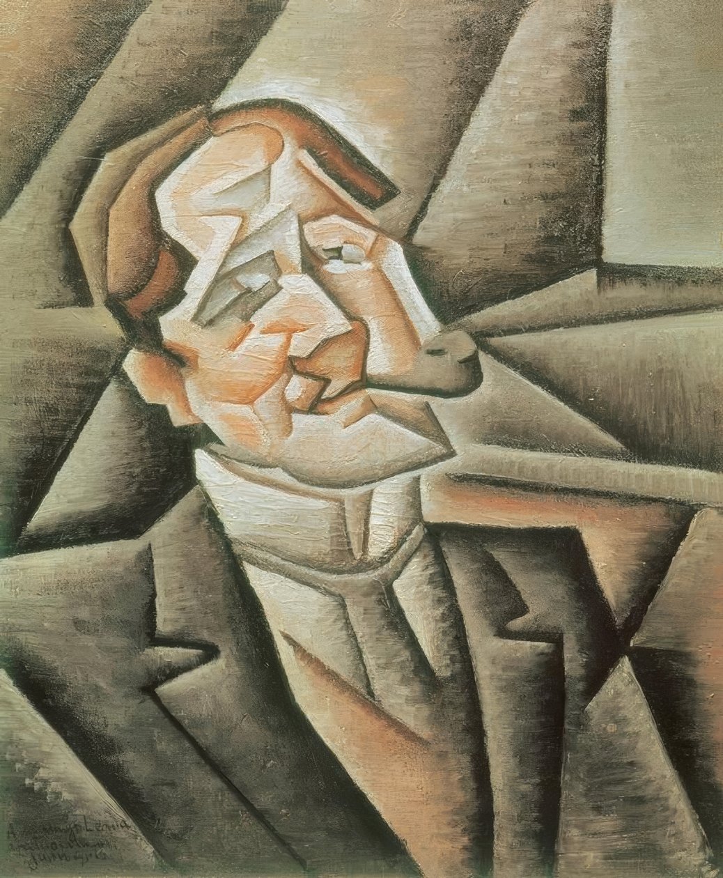 Człowiek z fajką autorstwa Juan Gris