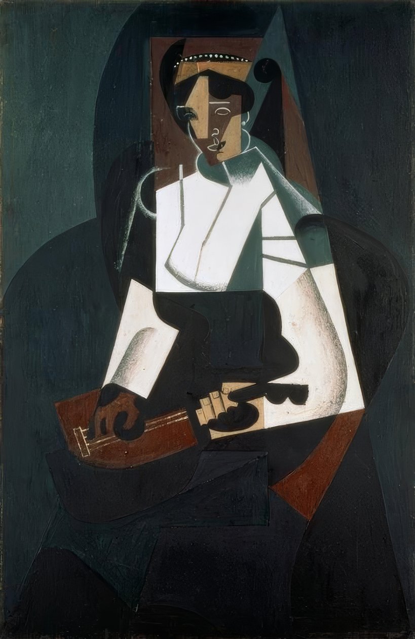 Kobieta z mandoliną autorstwa Juan Gris