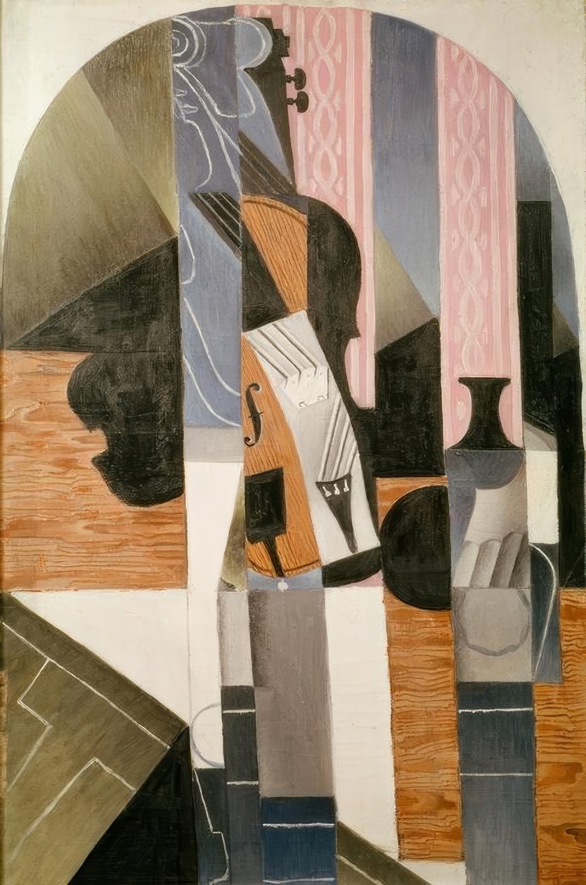 Martwa natura. Skrzypce autorstwa Juan Gris