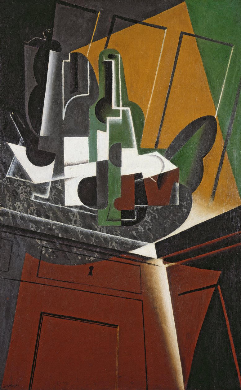Kredens, 1917 (olej na sklejce) autorstwa Juan Gris