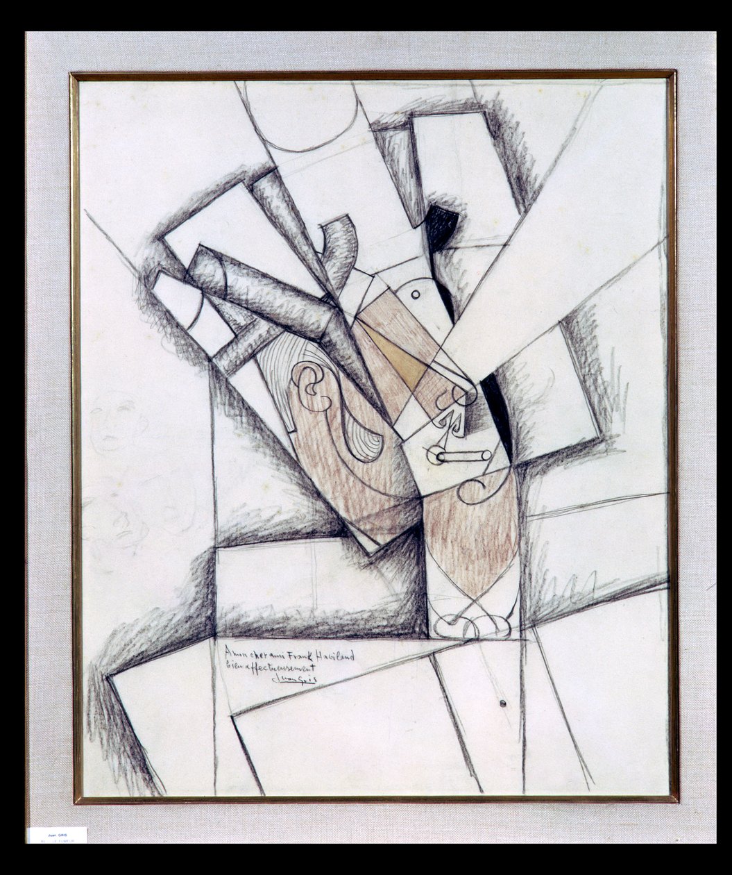 Palacz, 1912 (węgiel i czerwona kreda na papierze) autorstwa Juan Gris