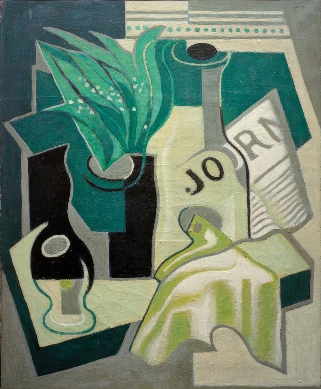 Wazon z konwaliami autorstwa Juan Gris