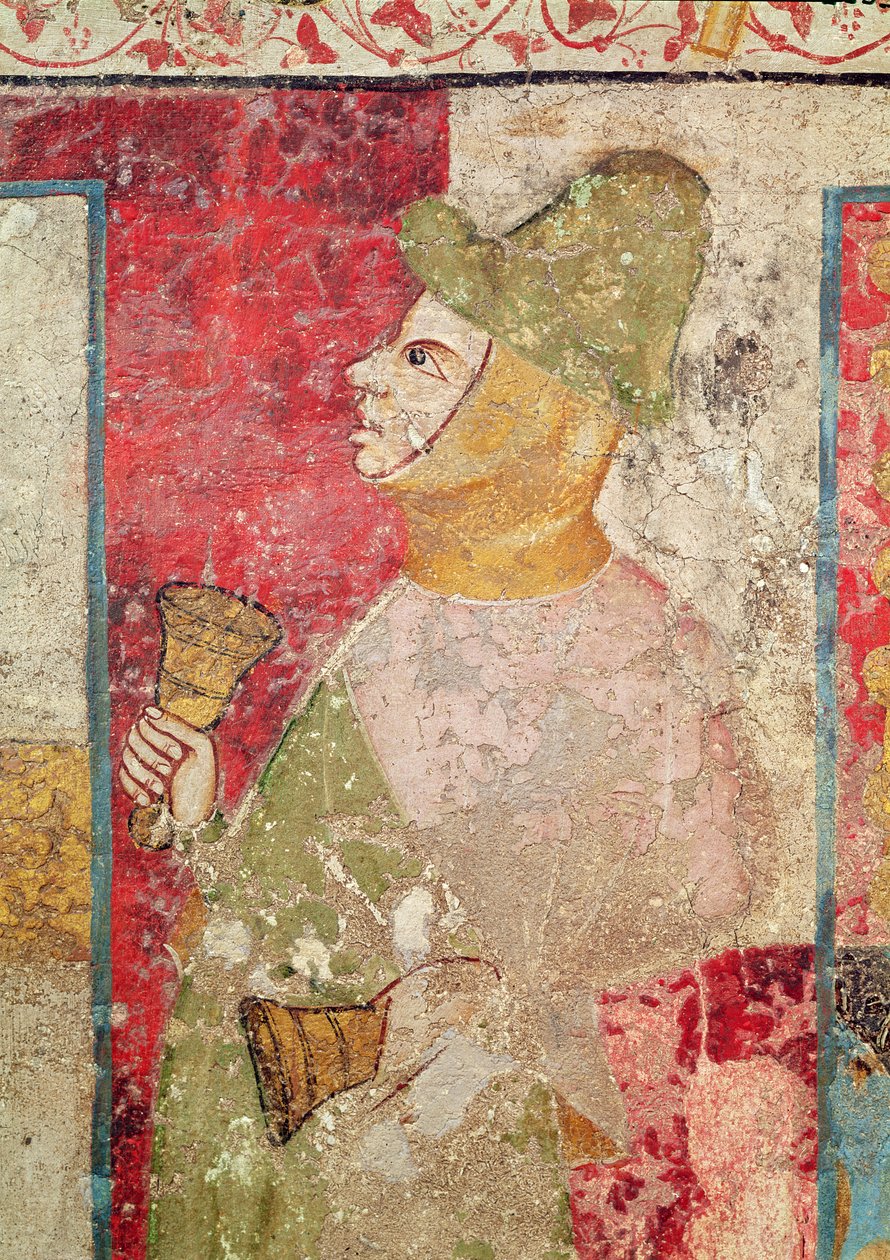 Święte kobiety przy grobie i zmartwychwstanie, fragment dzwonka, 1330 autorstwa Juan Oliver