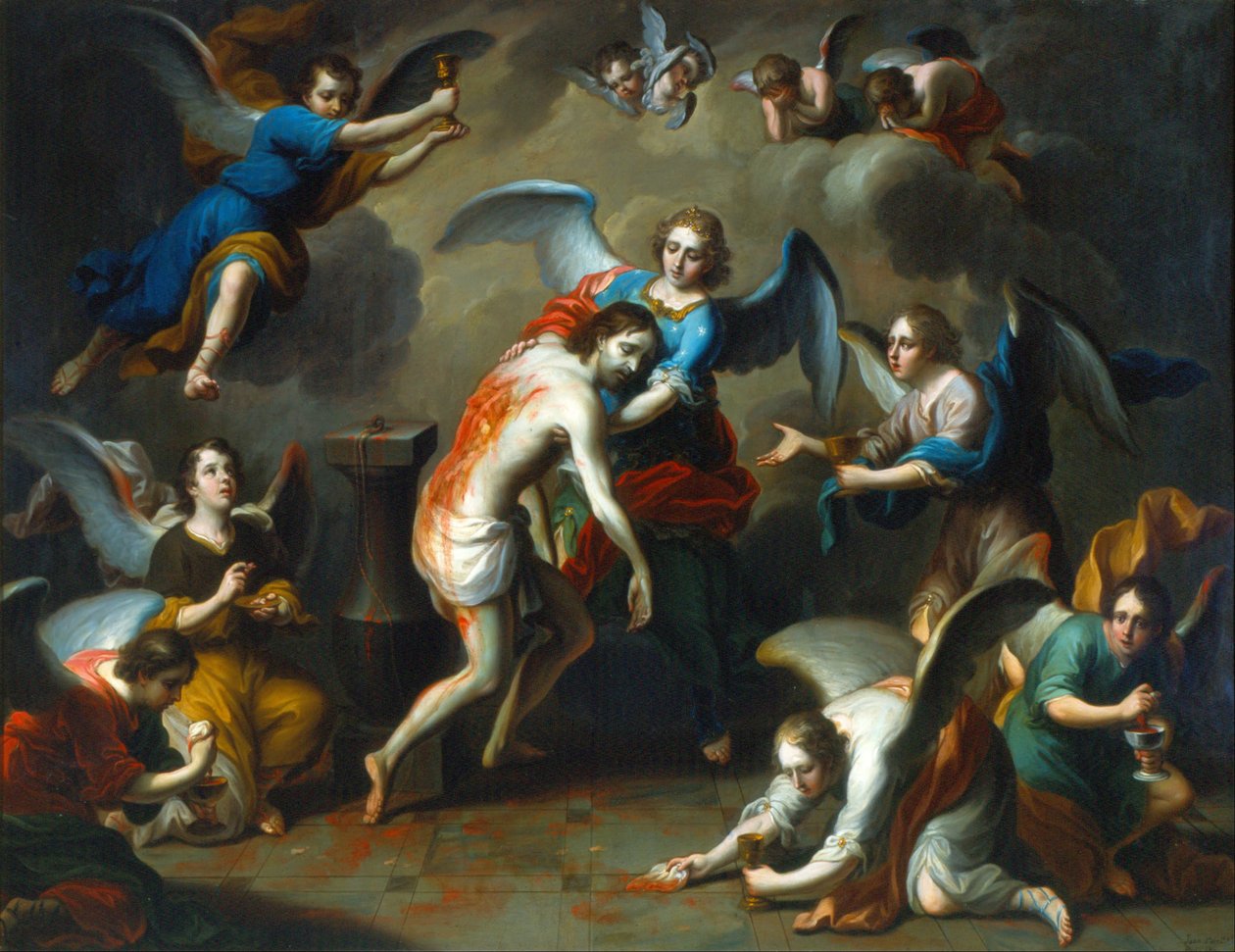 Chrystus pocieszany przez Aniołów autorstwa Juan Patricio Morlete Ruiz