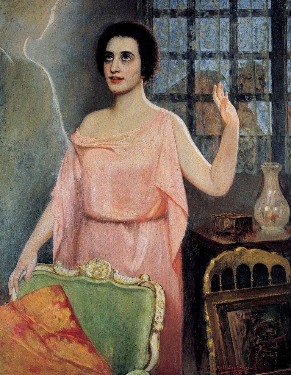 Portret Margarity Xirgu (1888-1969), w „la Xirgu en cristalline”, autorstwa braci Quinteros (olej na płótnie) autorstwa Juan Antonio Benlliure y Gil