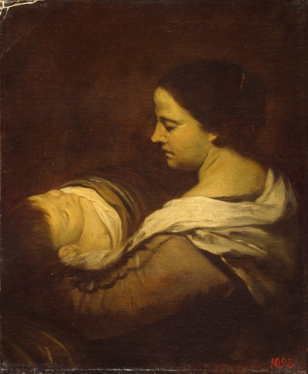 Kobieta ze śpiącym dzieckiem 1660. autorstwa Juan Bautista Martinez Del Mazo