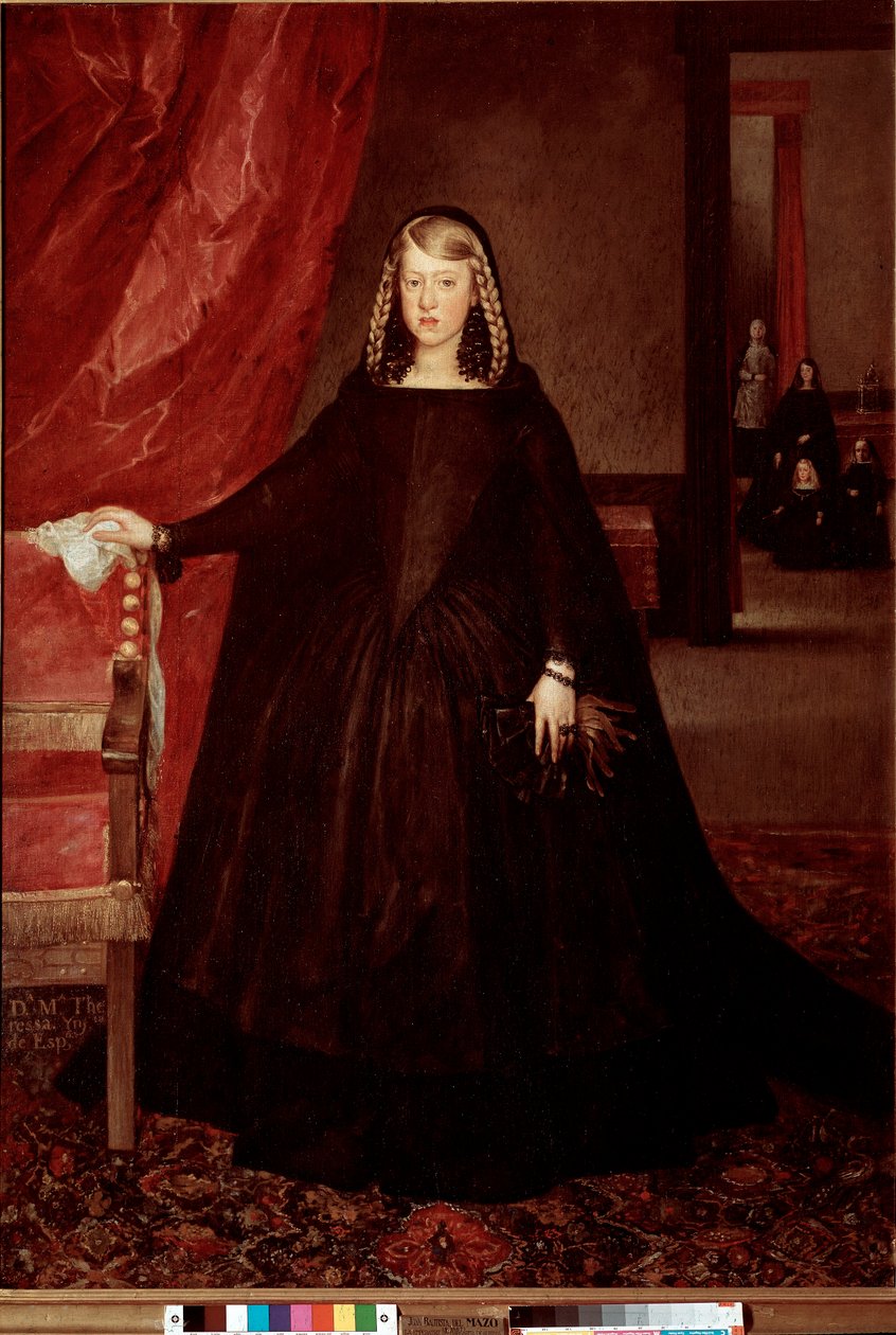 Portret Małgorzaty Teresy (Marguerite-Therese) Austrii (1651-1673) Obraz Juana Bautisty Martineza del Mazo (?-1667) Muzeum Prado w Madrycie z XVII wieku autorstwa Juan Bautista Martinez Del Mazo