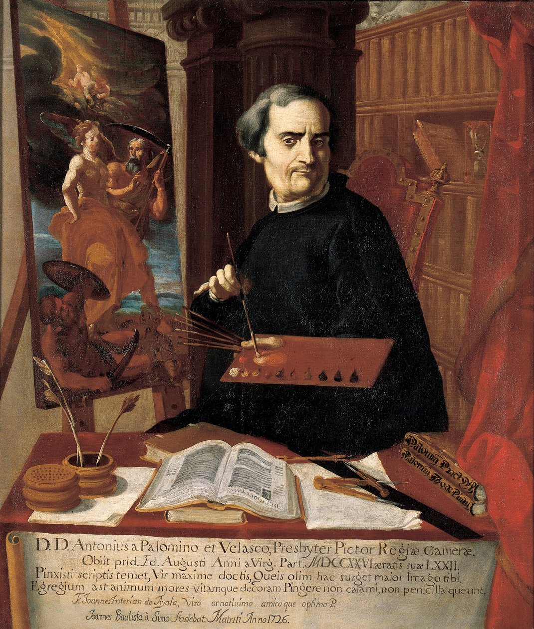 Portret Acisclo Antonio Palomino de Castro y Velasco autorstwa Juan Bautista Simo