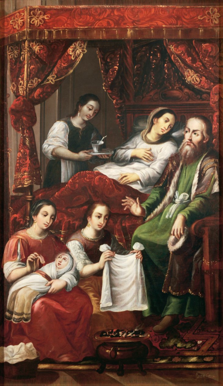 Narodziny Maryi, Juan Correa (ok. 1646-1716) autorstwa Juan Correa