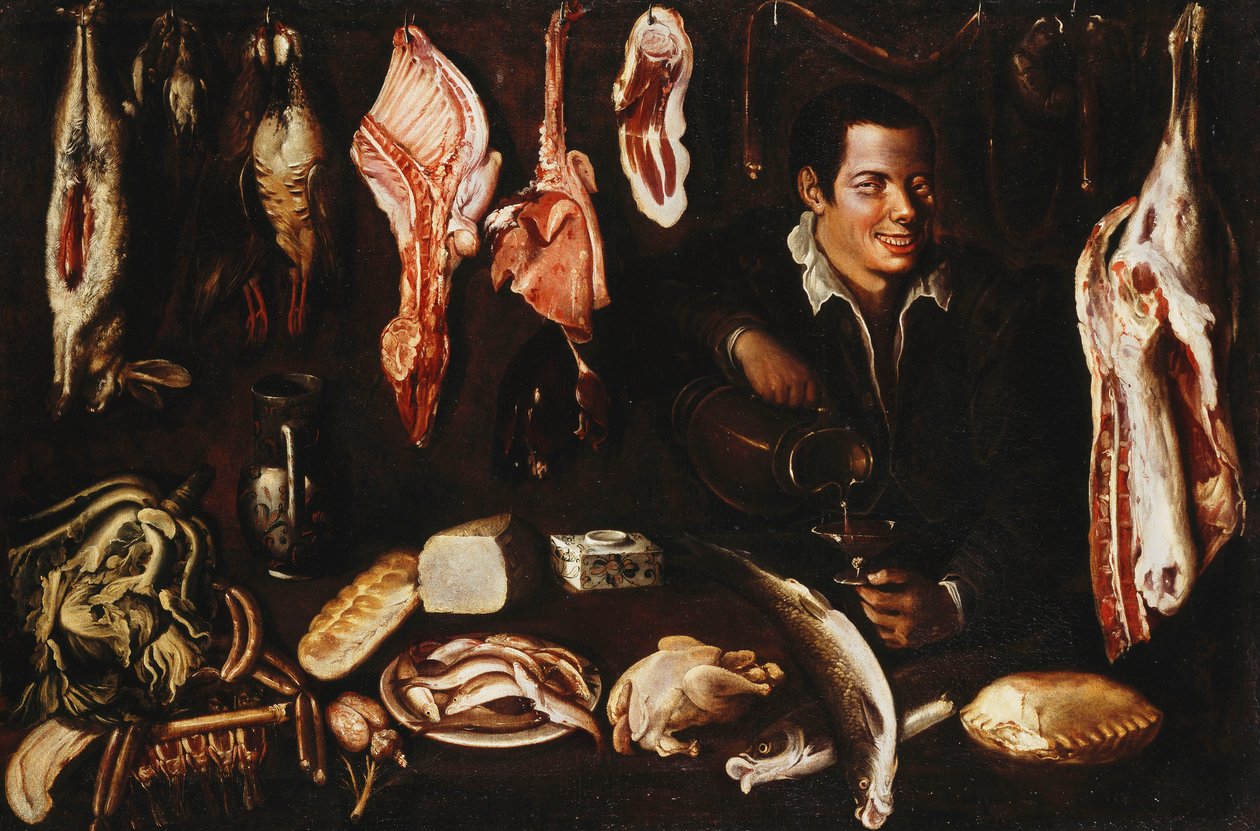 Młodość nalewanie wina do spiżarni, 1606 autorstwa Juan Esteban