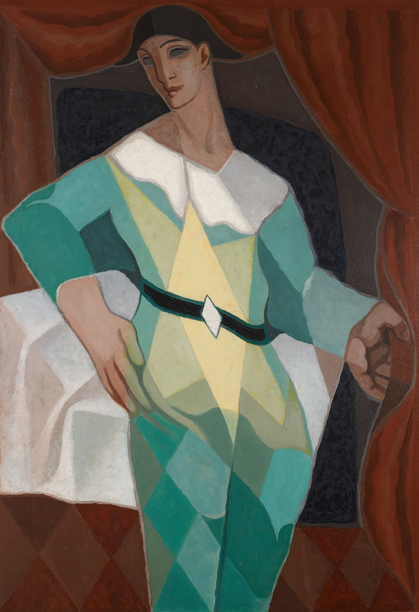 Arlekin autorstwa Juan Gris