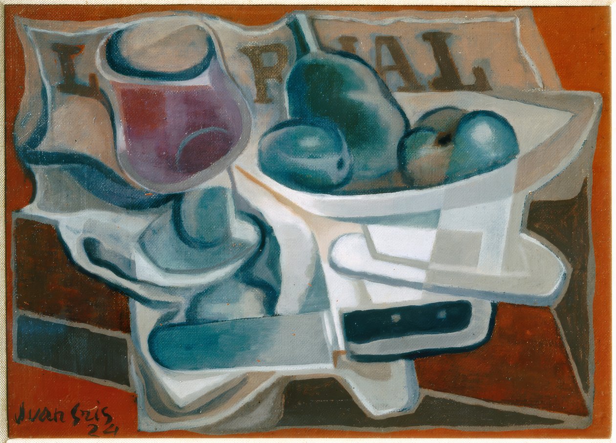 Miska i szkło autorstwa Juan Gris