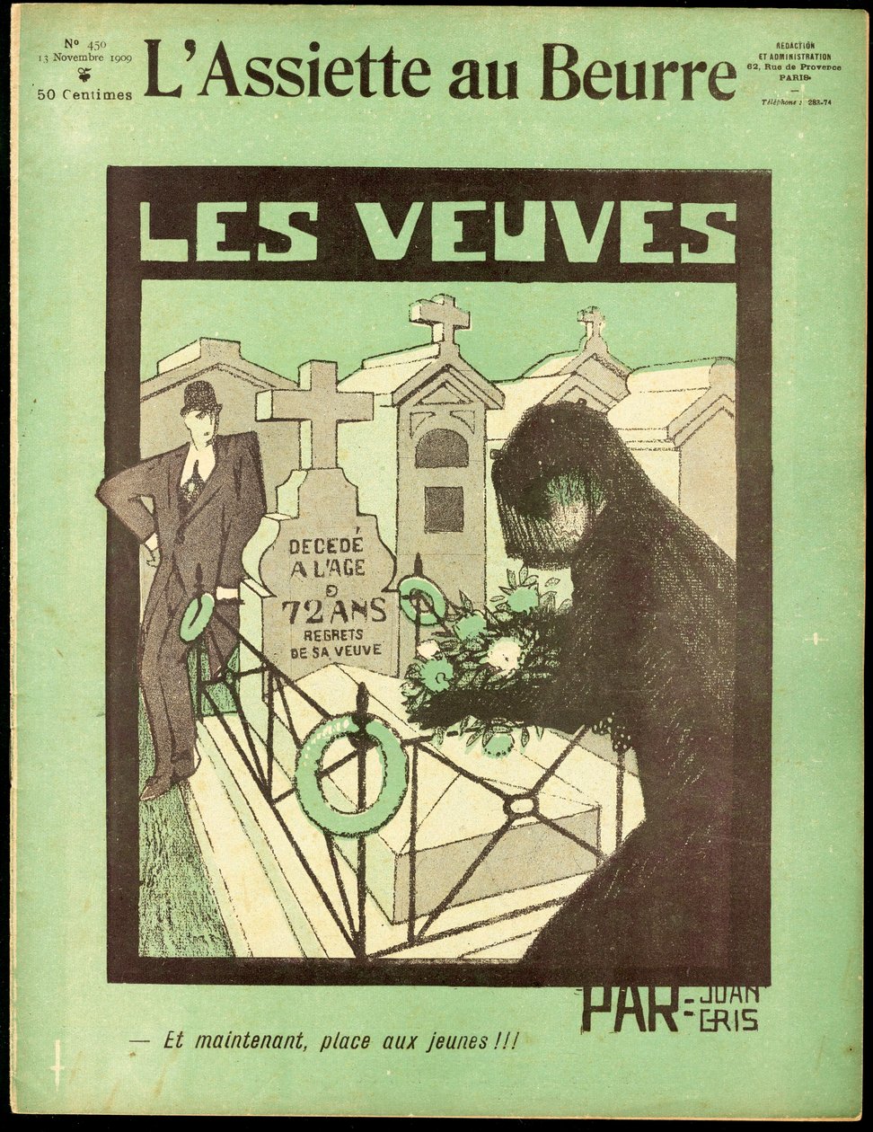 Okładka „”L’Plate au beurre””, numer 450, Satyryczna w kolorach autorstwa Juan Gris