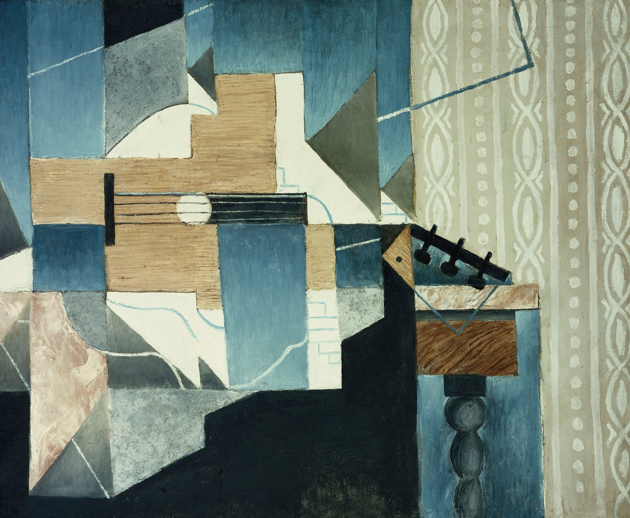 Gitara na stole; Gitara na stole, 1913 autorstwa Juan Gris