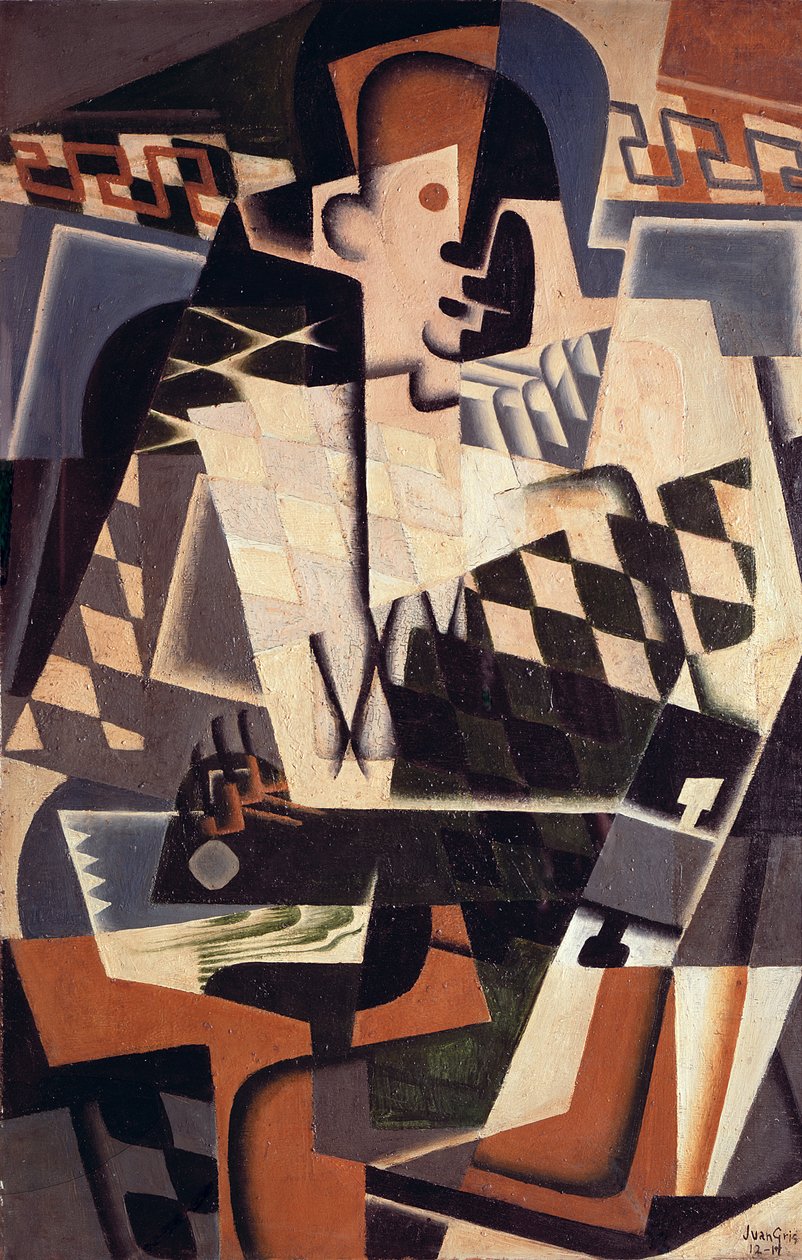 Arlekin z gitarą, 1917 autorstwa Juan Gris