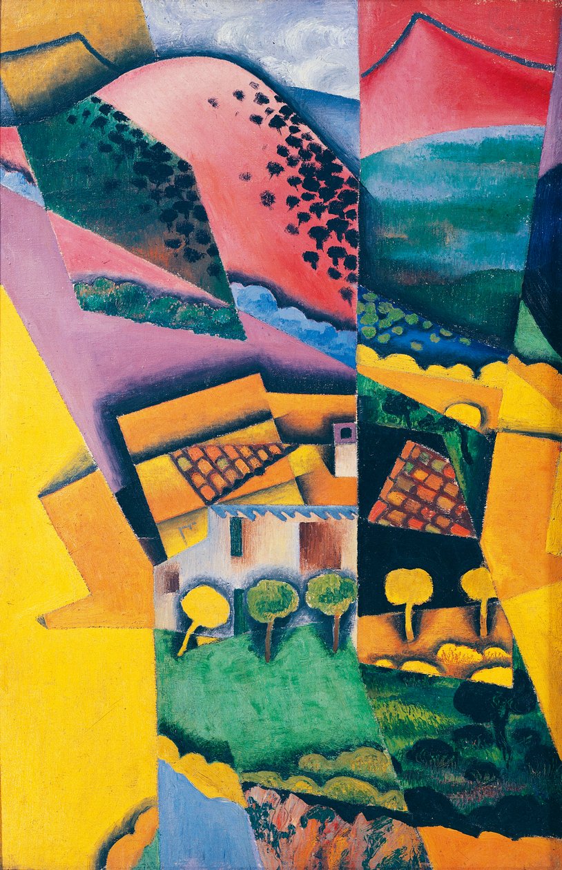 Krajobraz w Ceret autorstwa Juan Gris